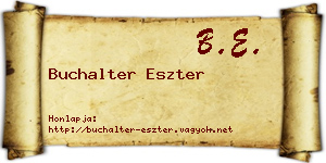 Buchalter Eszter névjegykártya
